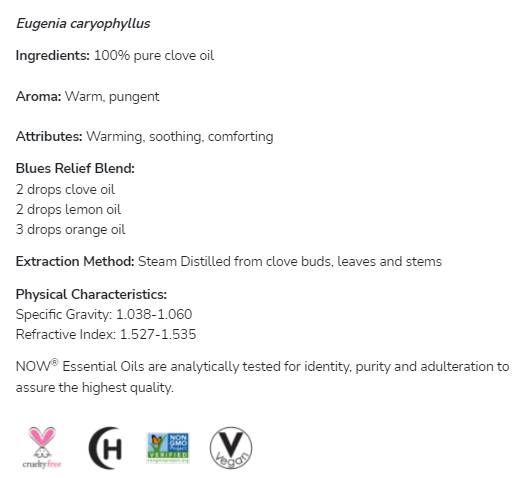 Olje za klinček | 100% čista Eugenia caryophyllus - 30 ml