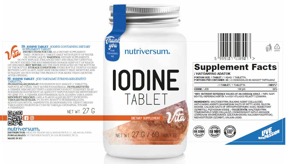 Jod tableta 100 mcg - 60 tablet