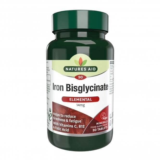Nežna železna formula (železo bisglicinat) 14mg 90 tablet Natursaid