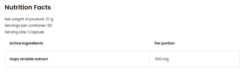 HOPS Strobile 350 mg | Vege 90 kapsul