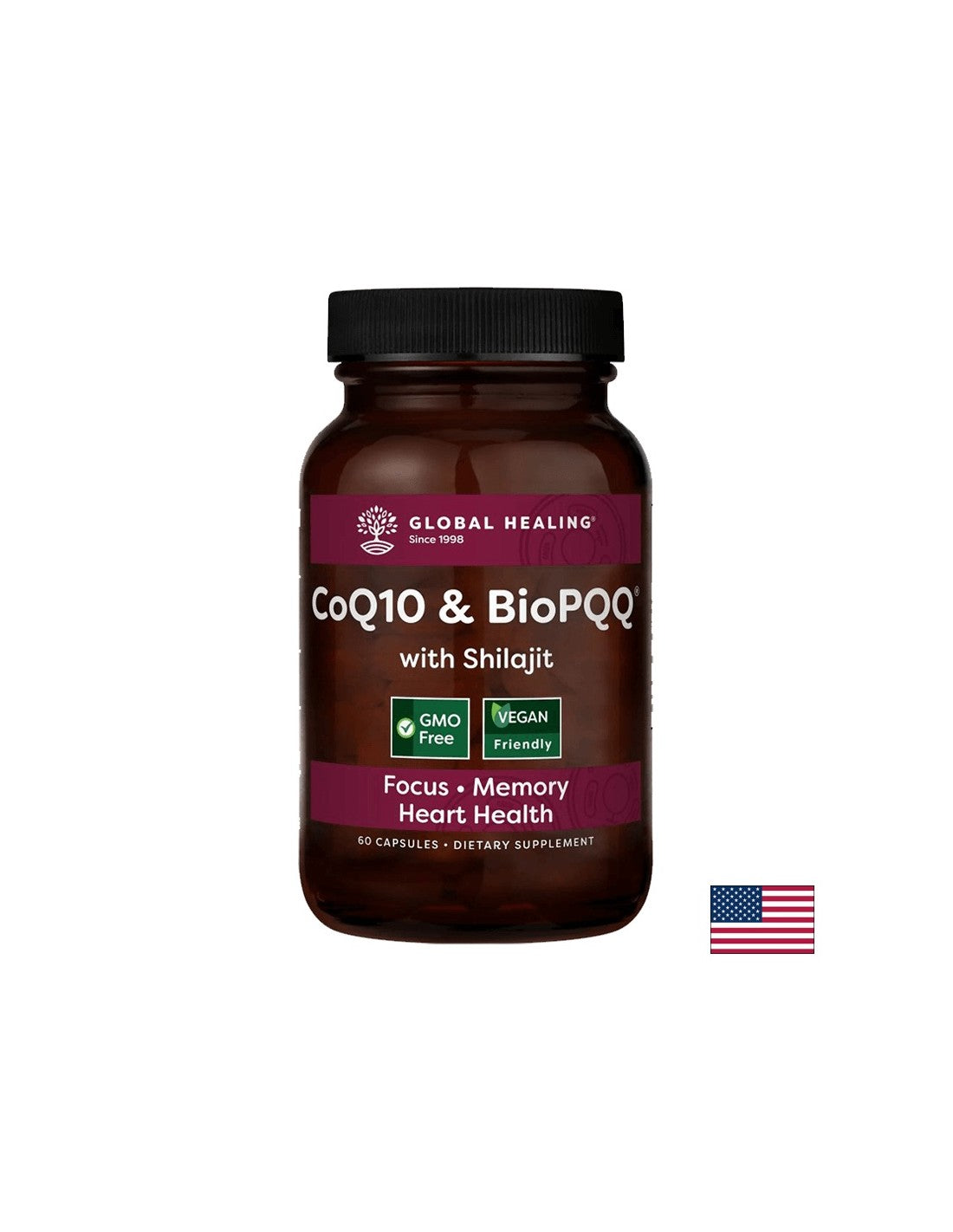 Antioksidant za srce in nevrološko zdravje - koencim Q10 + bio pirolokinolin kinon & Shilajit, 60 kapsul