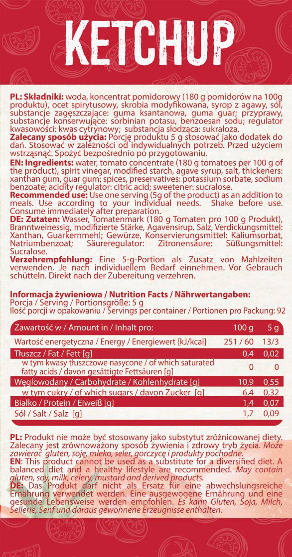 Kečap omaka | Nizko kalorija - 460 ml