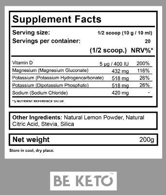 Ketoliti v prahu | Keto elektroliti - 200 gramov
