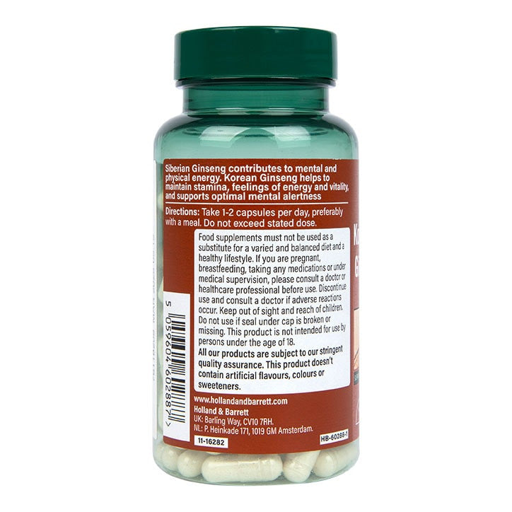 Korejski in sibirski kompleks Ginseng - 120 kapsul