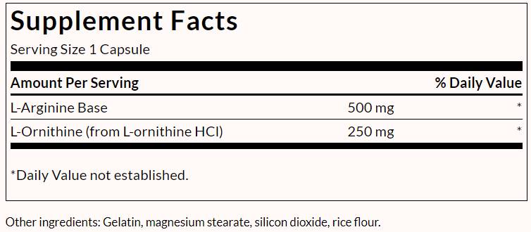 L-arginin & l-ornin-100 kapsul