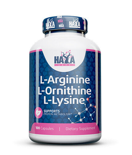 L-arginin / L-Ornitin / L-lizin / 100 kap.