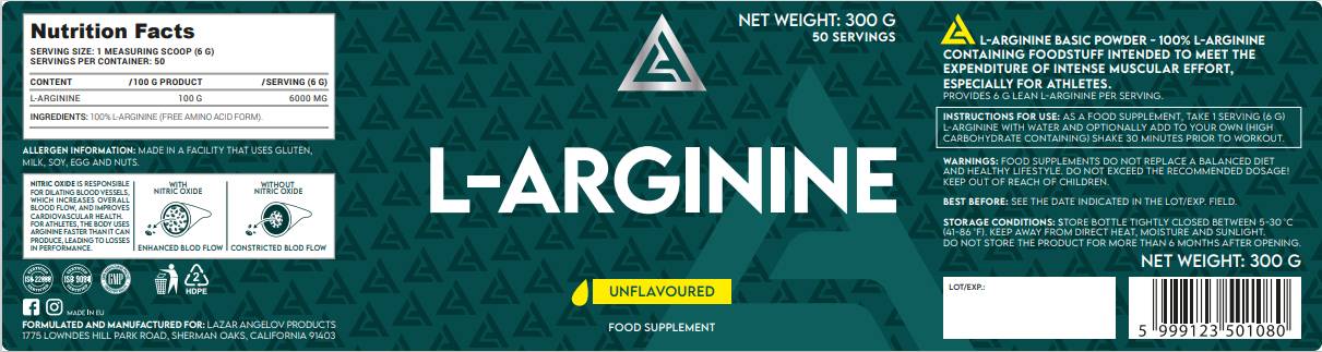 L -arginin prah - 300 gramov