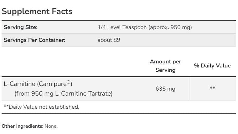 L-karnitin v prahu | kot Carnipure - 85 gramov