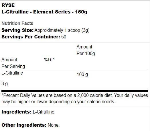 L-citrulline | Serija elementov - 150 gramov