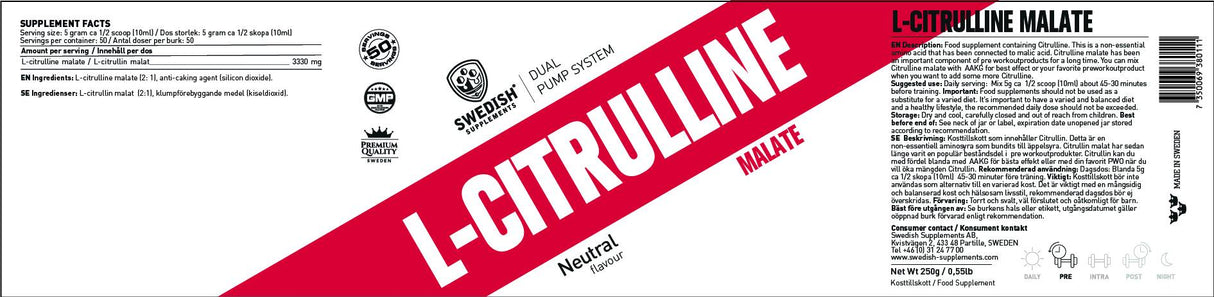 Citrulline malate - 250 gramov