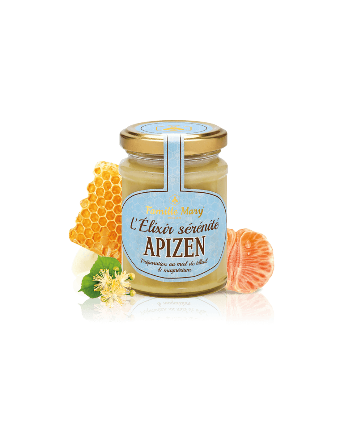 L 'Elixir Sérénité Apizen/ Apizen (Linden Honey + Magnezij in rdeče mandarinsko eterično olje), 200 g Famille Mary