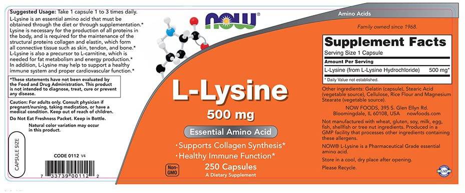 L -lizin 500 mg - 250 kapsul