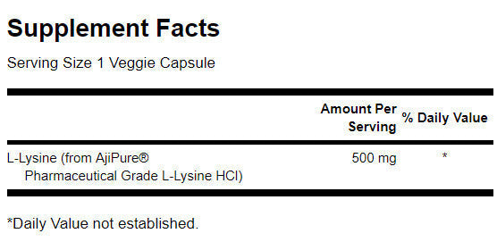 L -Lysine - farmacevtski razred 500 mg - 90 kapsul