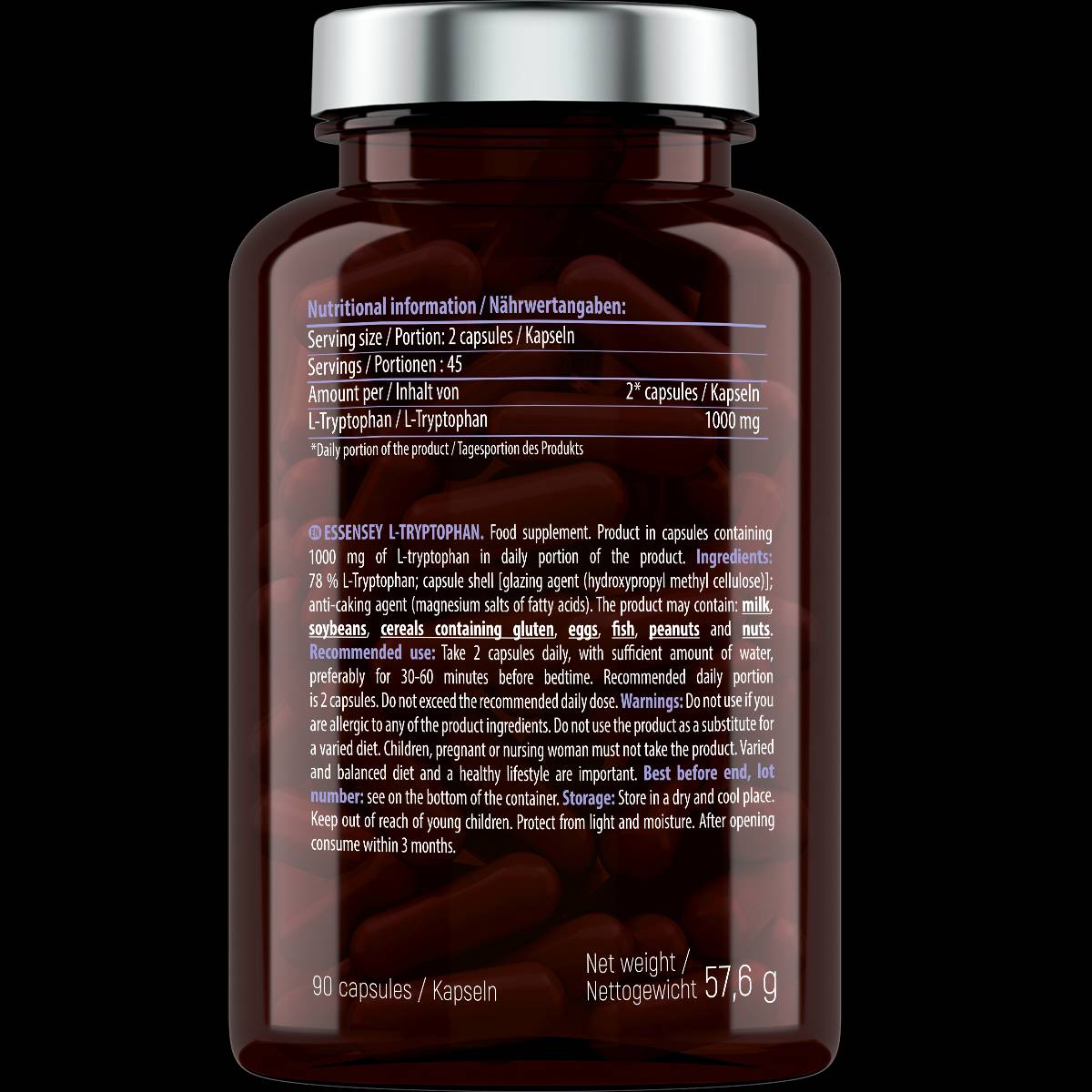 L -triptofan 500 mg - 90 kapsul