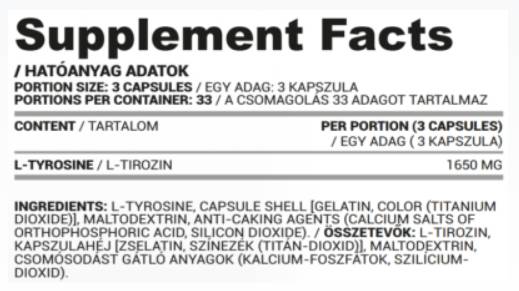 L -tirozinske kapice 550 mg - 90 kapsul