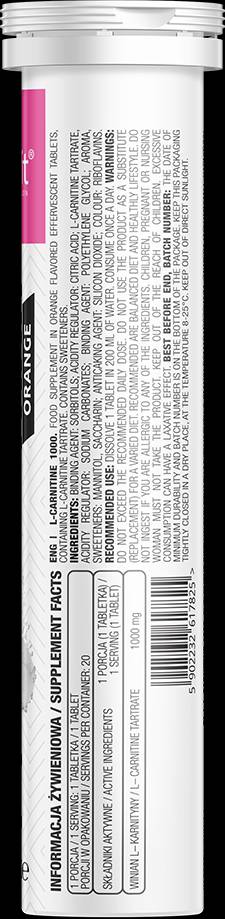L-karnitin 1000 / Effervescent 20 topnih tablet