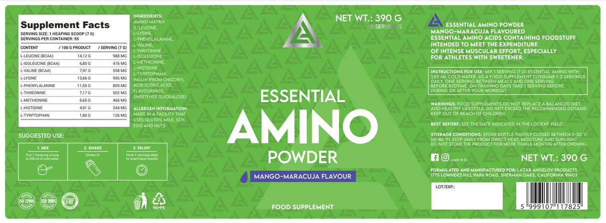 LA Essential Amino Powder | EAA - 390 gramov