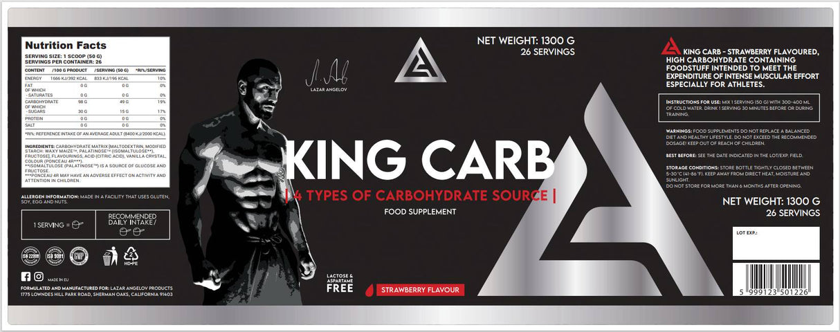La King Carb | 4 tipa matrika ogljikovih hidratov - 1300 gramov