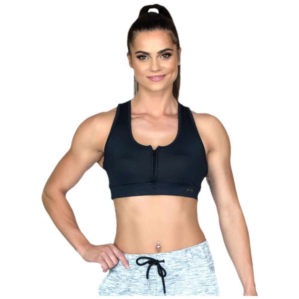 Bustier z zadrgo / LW Tank Top Zip - črna