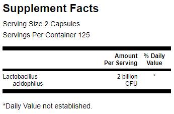 Lactobacillus acidophilus 2 milijarde CFU 250 kapsul
