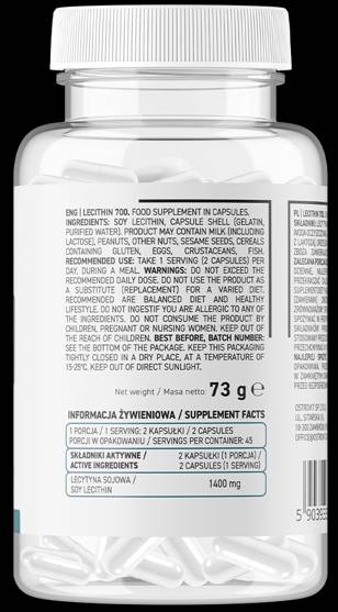 Lecitin 700 mg 90 kapsul