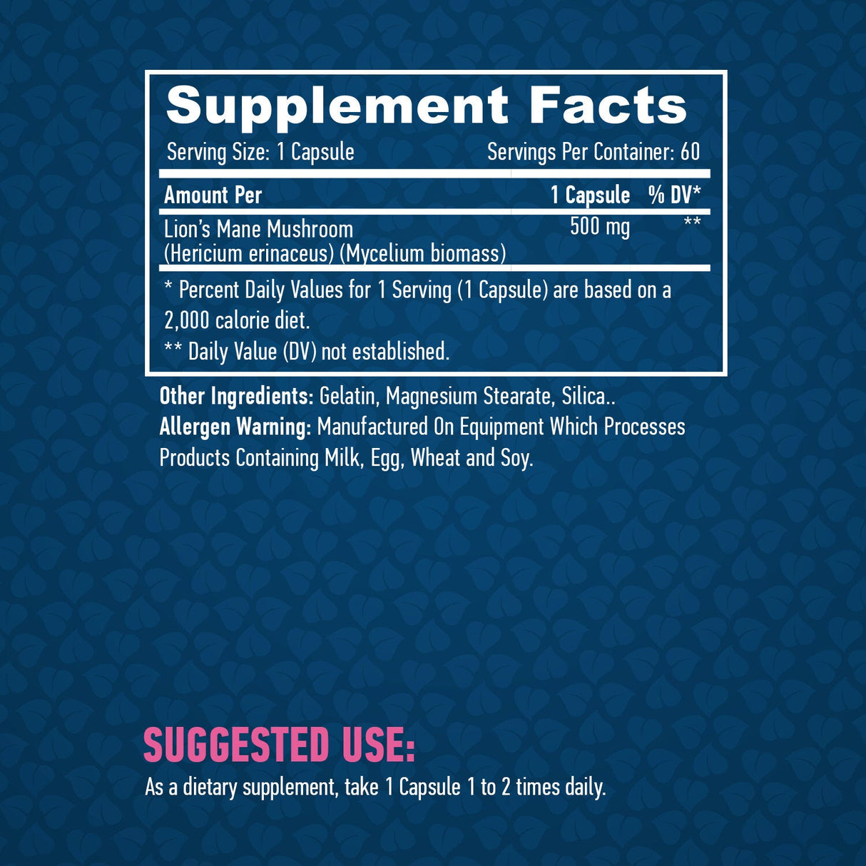 Levja griva goba 500mg. / 60 kape