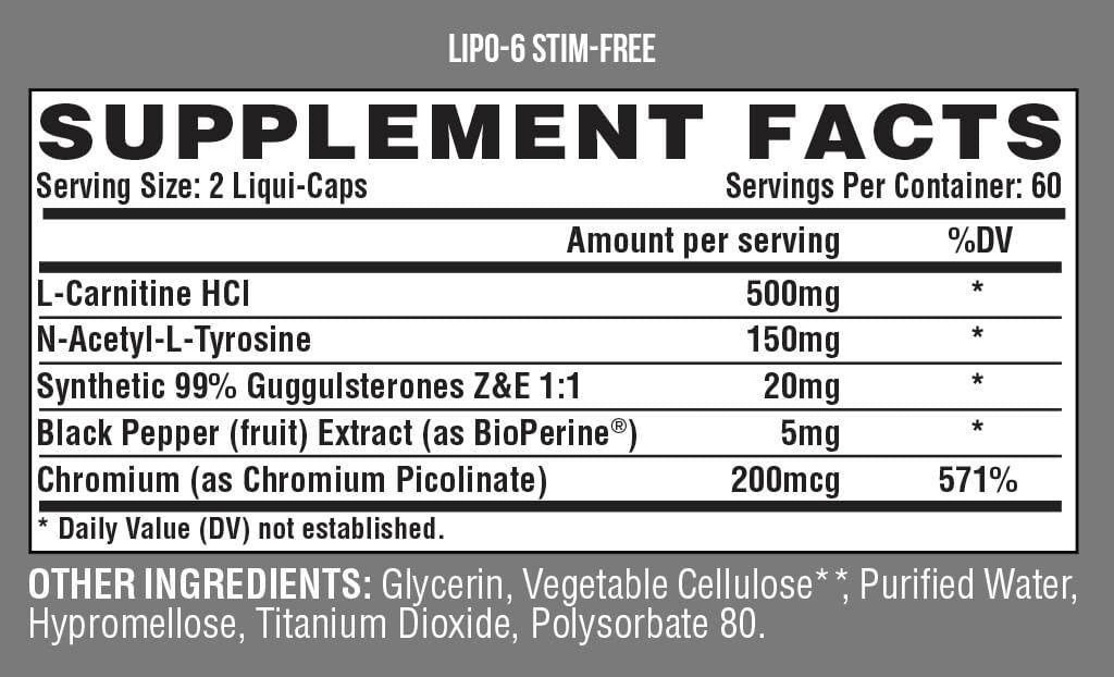 Lipo-6 Stim Free 120 kapsul