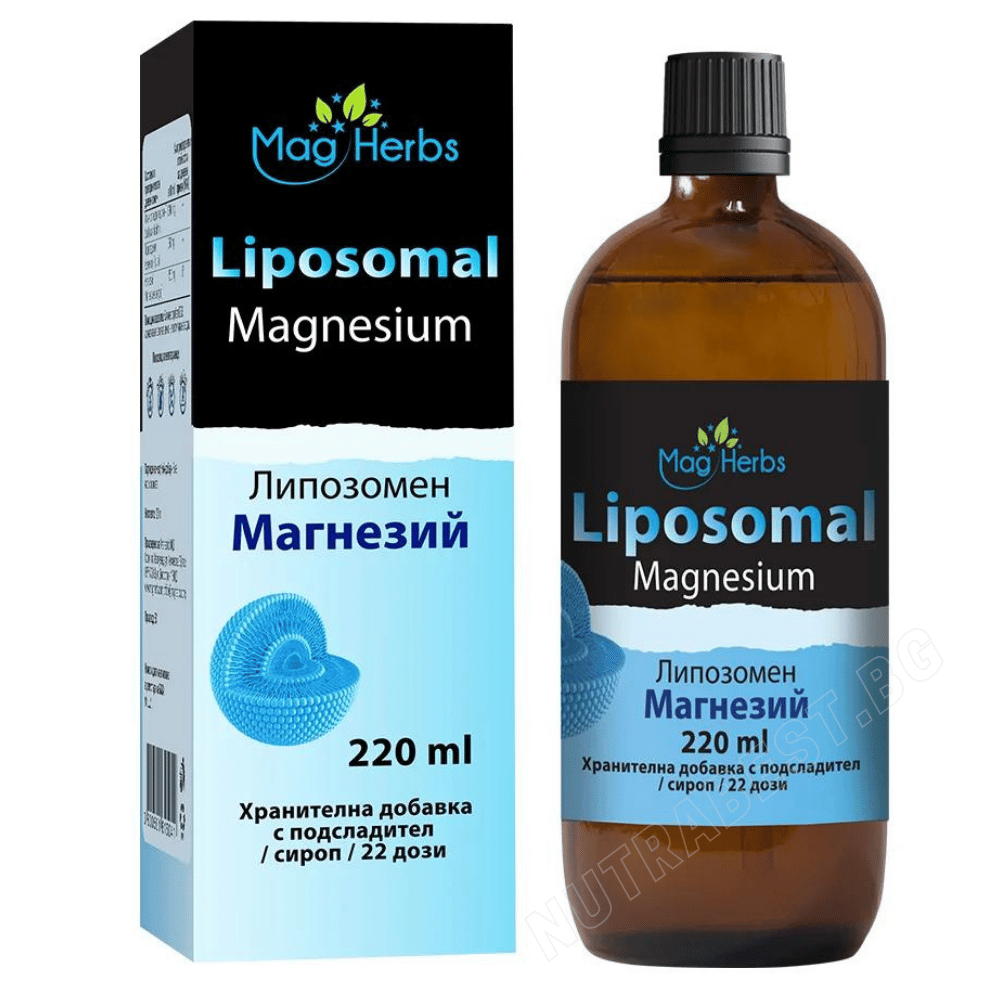 Tekoči liposomski magnezij / liposomski magnezij <tc>MagHerbs</tc> /220 ml, 22 odmerkov/