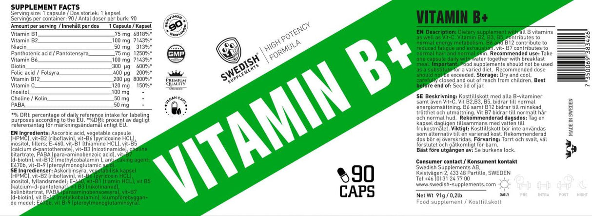 Vitamin B+ kompleks - 90 kapsul