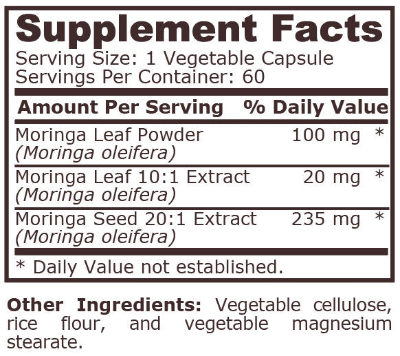 <tc>Pure Nutrition</tc> - MORINGA COMPLEX - 60 rastlinskih kapsul