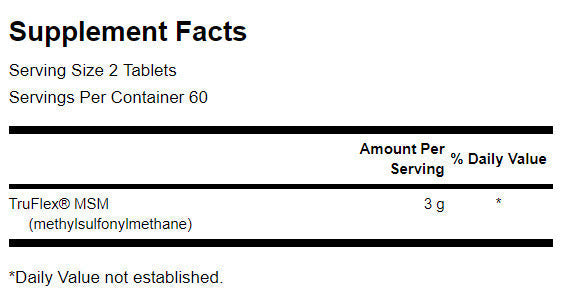 MSM 1500 mg - 120 tablet