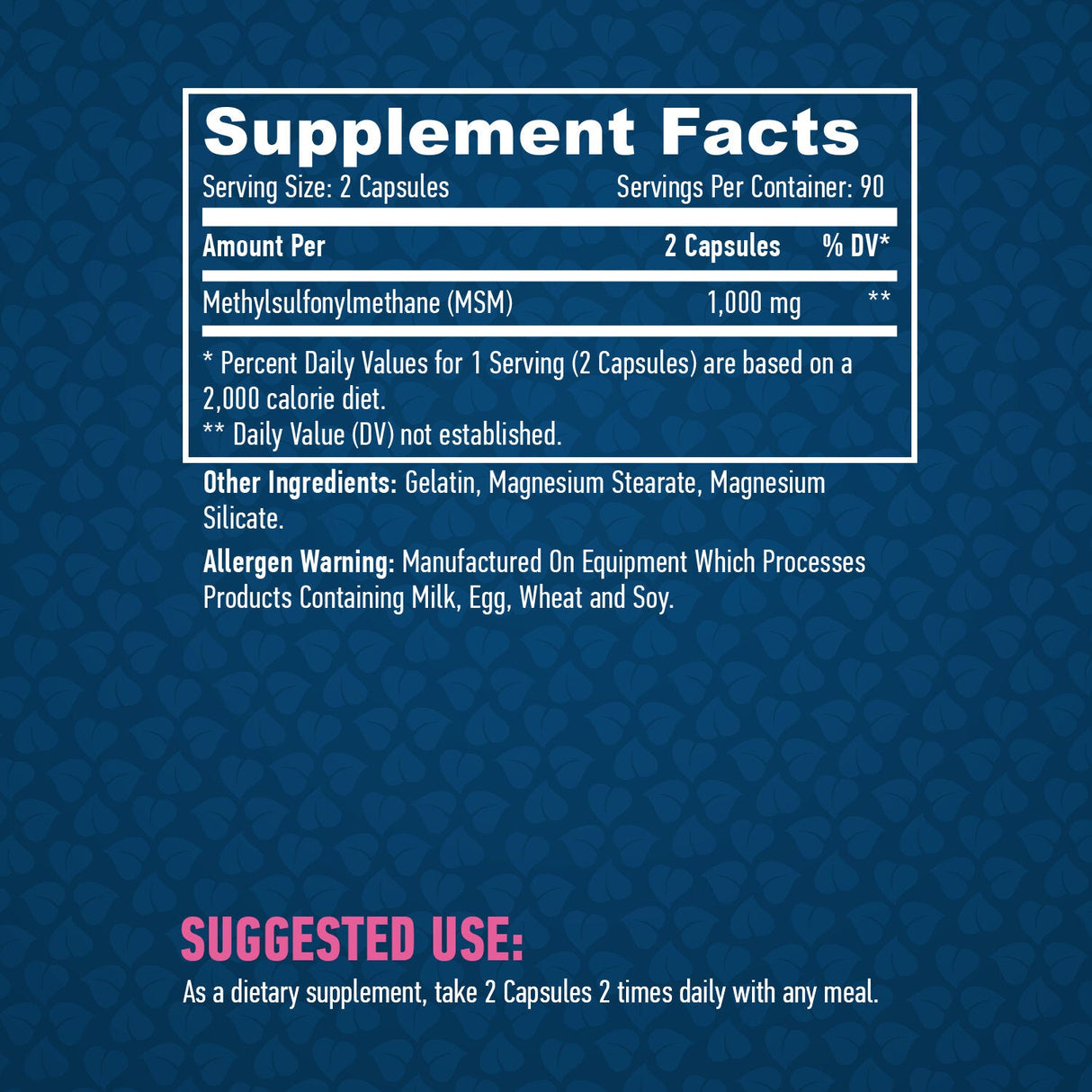 MSM 500mg. / 180 kape.