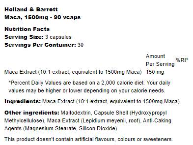 Maca 1500 mg - 90 kapsul