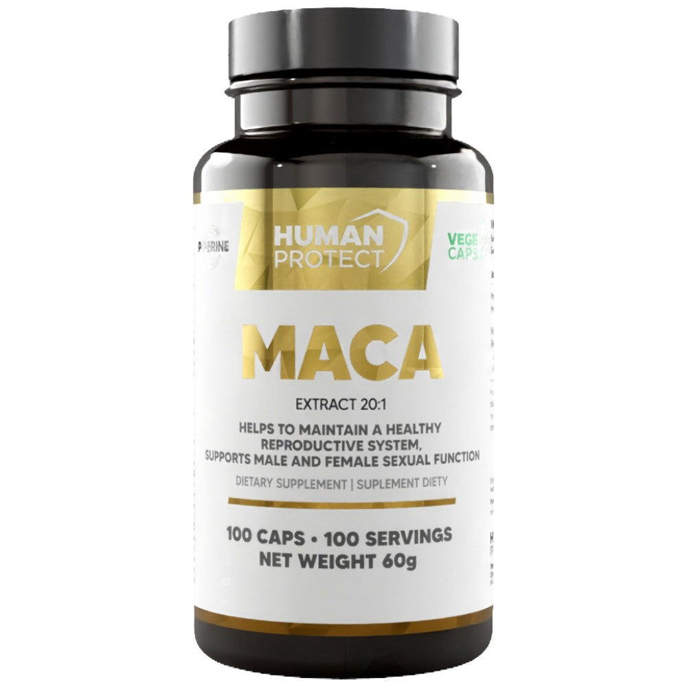 Maca 500mg | z izvlečkom črne paprike - 100 kapsul