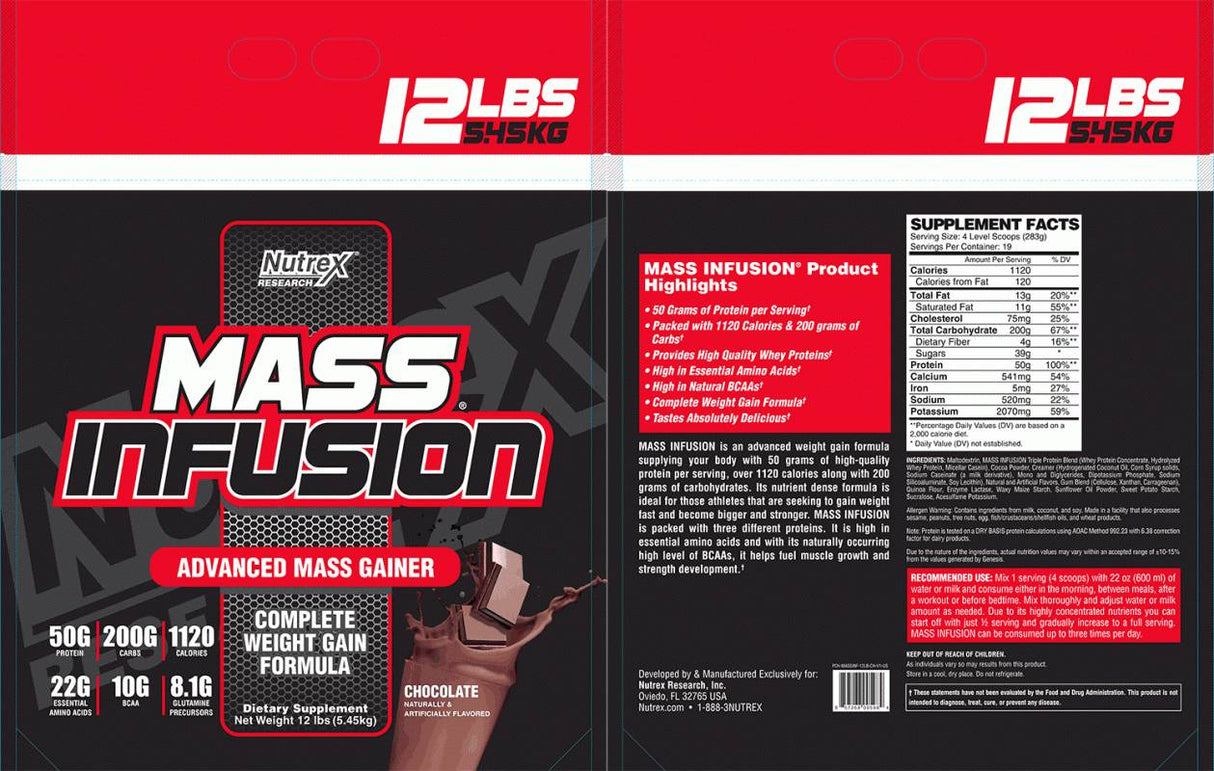 Mass Infusion Gainer - 5450 gramov
