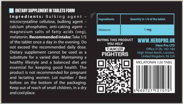Melatonin 5 mg 120 tablet