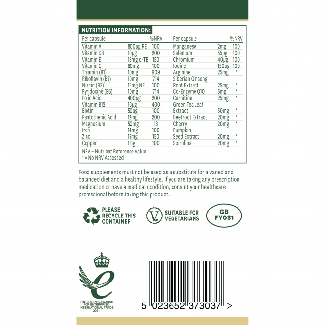 Moški več vitamini in minerali 30 kapsul Naturesaid