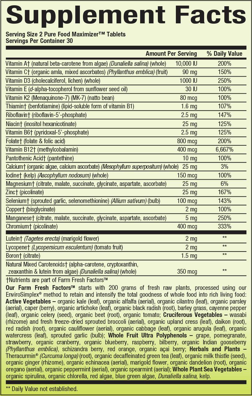 Moški multivitamin in minerali ne-GMO 60 tablet