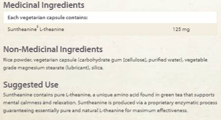 Duševna umirjenost / L -teanin 125 mg - 60 kapsul
