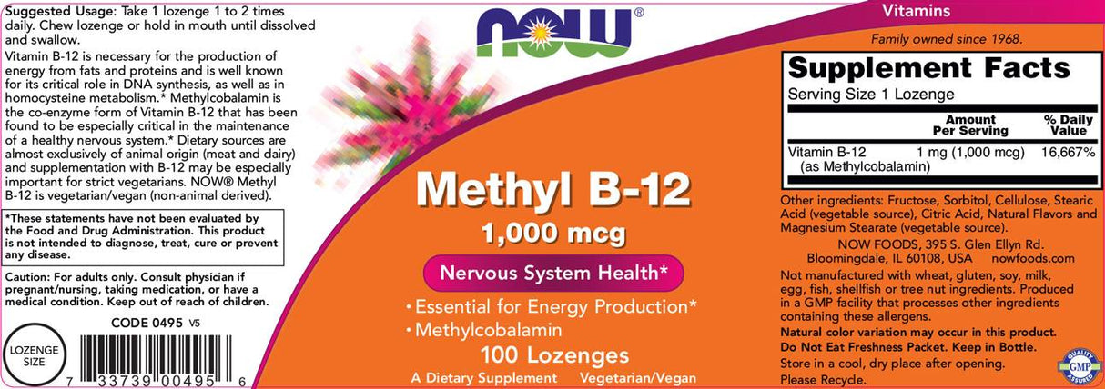 Metil B -12 1000 mcg - 100 podjezičnih tablet