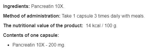 Pancreatin 10x 200 mg - 100 kapsul