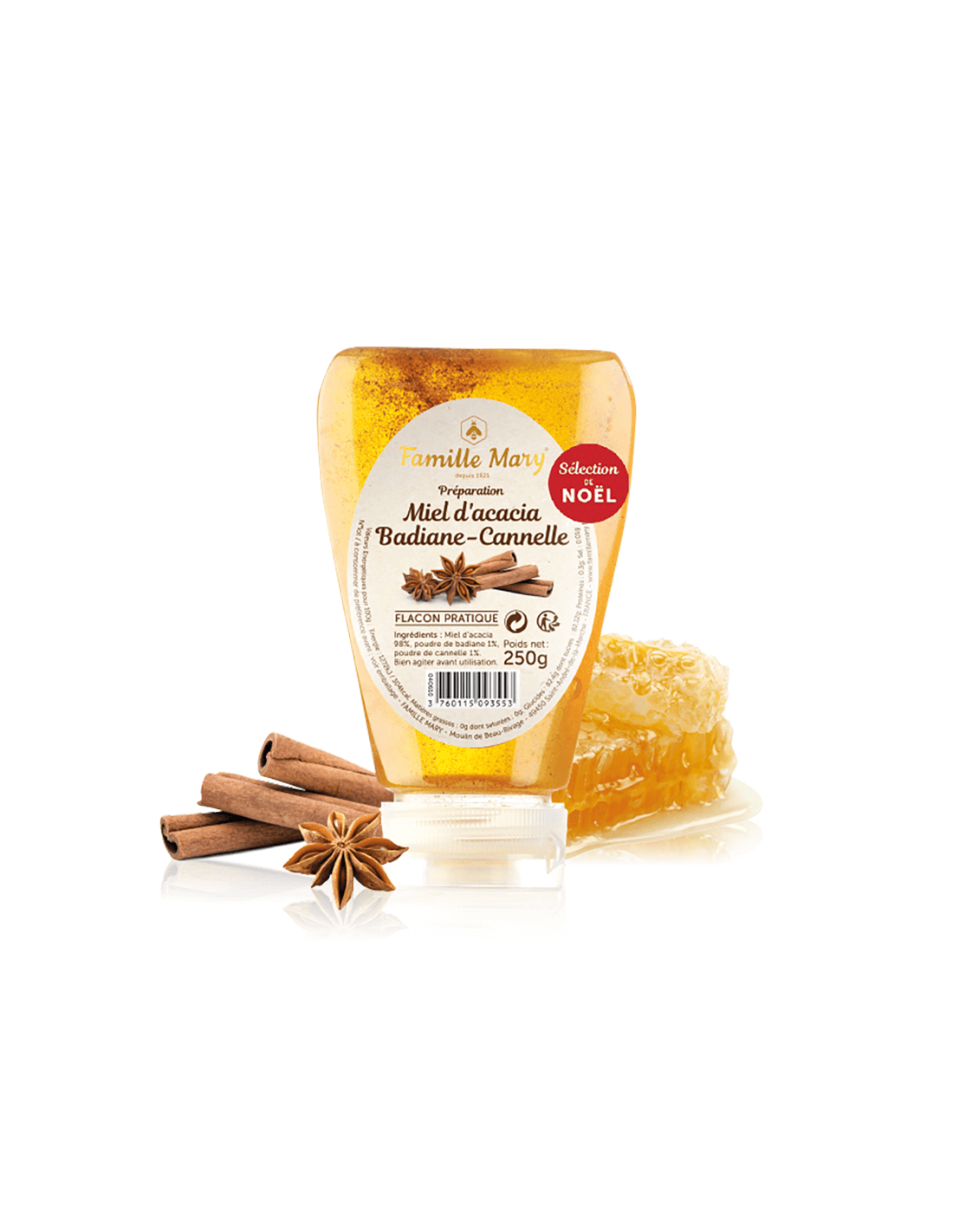 Acacia med z zvezdniškim janesom in cimetom - Miel D'ACacia Badiane - Cannelle, 250 g