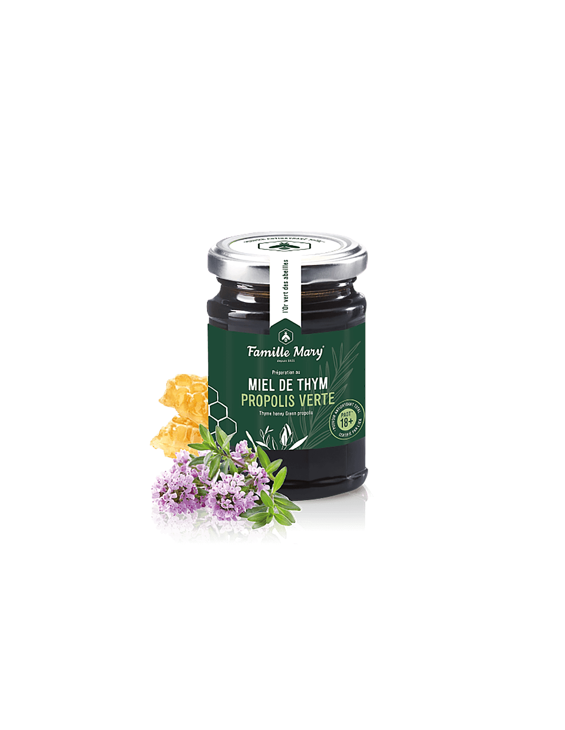 Miel de Thym Propolis Verte / Honey iz timijana in Green Propolis, 200 g Famille Mary
