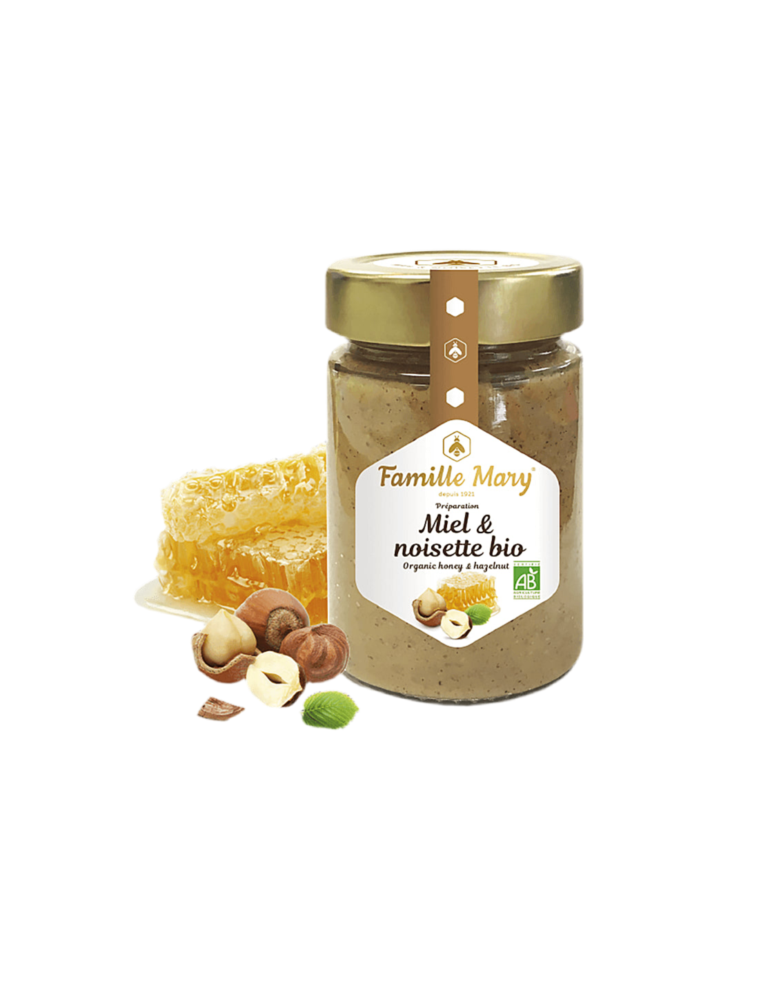 Organsko obarvan med z lešniki - Miele et Noisette Bio, 240 g