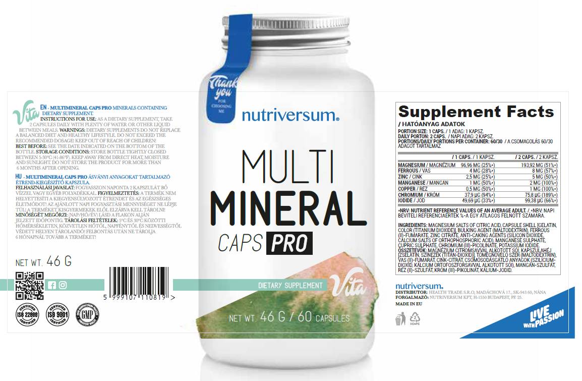 Multimineral Caps Pro - 60 kapsul