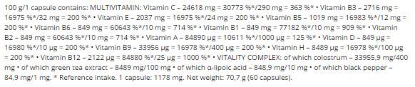 Multivitaminske stisnjene pokrovčke - 60 kapsul