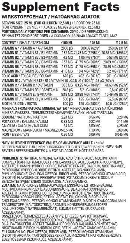 Multivitamin tekočina | Brez sladkorja 500 ml