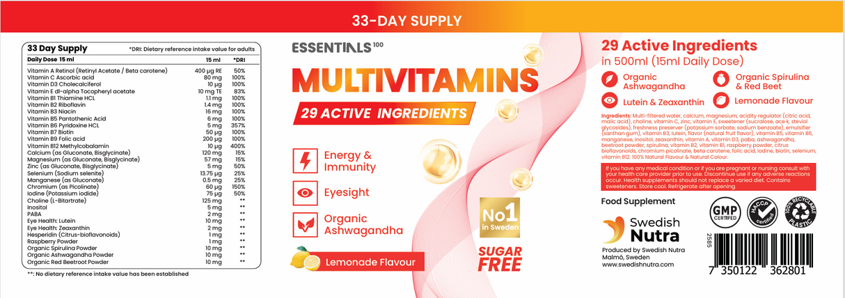 Multivitamini 29 Aktivne sestavine - 33 odmerkov, 500 ml