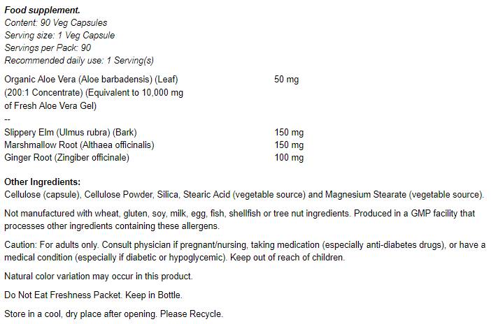 Aloe 10.000 in pomirjujoča zelišča - 90 kapsul