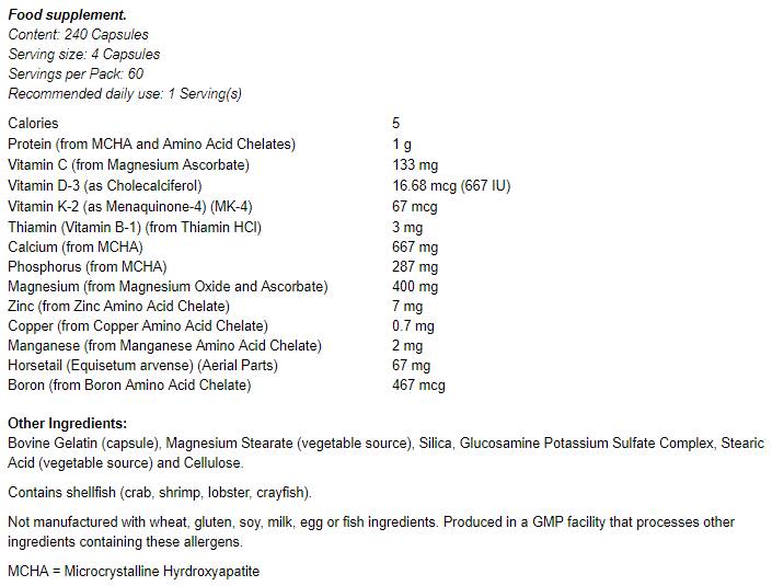 Moč kosti - 240 kapsul